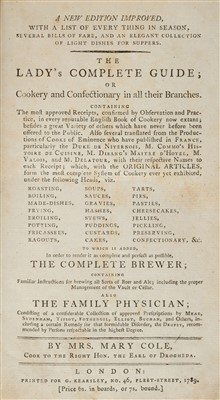 Lot 294 - Cole (Mary). The Lady's Complete Guide, 1789