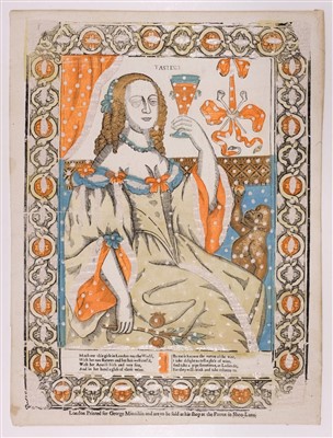 Lot 399 - Five Senses. Tasting, Feeling, Hearing, Smeling & Seeing, circa 1670