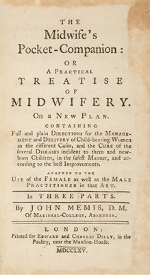 Lot 244 - Memis (John). The Midwife's Pocket-Companion, 1765
