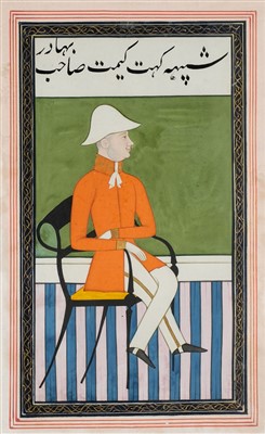 Lot 422 - Company School. Two portraits of British gentlemen, India, circa 1820