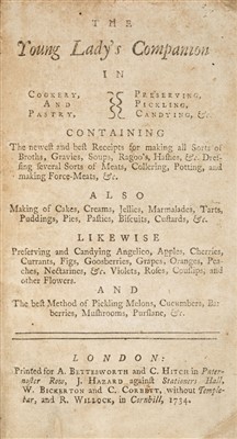Lot 168 - Young Lady's Companion, 1734