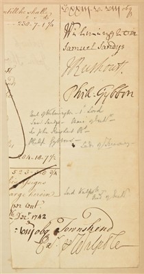 Lot 254 - Prime Ministers. Group of letters and signatures, 18th and 19th century