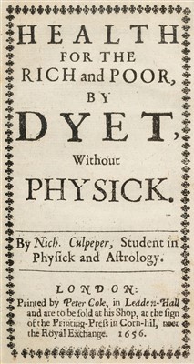 Lot 30 - Prévost (Jean). Medicaments For the Poor, 1662
