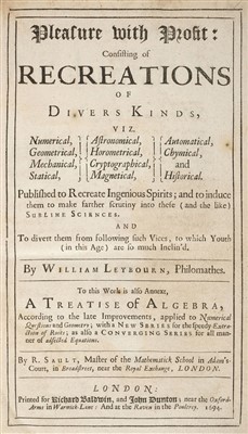 Lot 94 - Leybourn (William). Pleasure with Profit, 1694