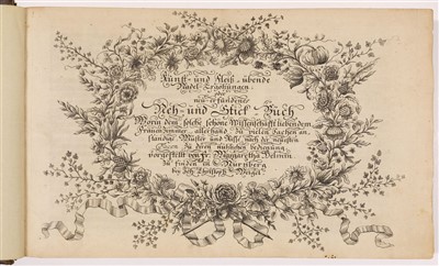 Lot 156 - Helmin (Margaretha). Kunst-und Fleiss-übende Nadel-Ergötzungen, circa 1725