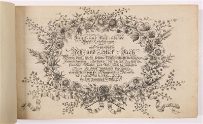 Lot 156 - Helmin (Margaretha). Kunst-und Fleiss-übende Nadel-Ergötzungen, circa 1725