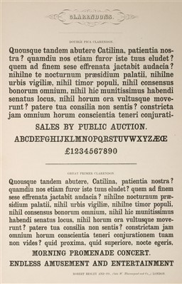 Lot 379 - Type Specimen. Fann Street Letter Foundry, circa 1848
