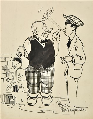 Lot 606 - Bairnsfather (Bruce, 1888-1959). Old Bill reprimanding a smoking youth
