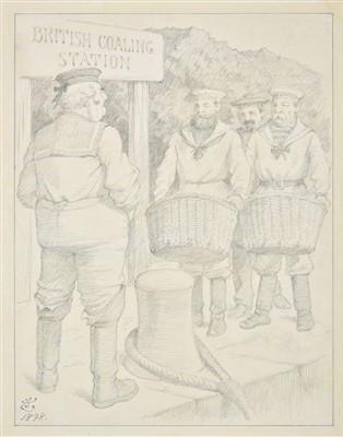 Lot 629 - Tenniel (John, 1820-1914). On the "Quay Vive"!, 1898
