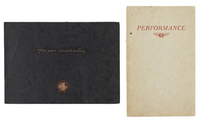 Lot 13 - Bentley. Performance. Road Tests of the Bentley Saloon Mark VI (4 I/2 Litre), circa 1952