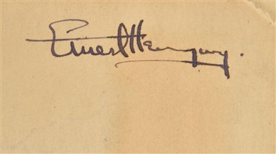 Lot 704 - Hemingway (Ernest). A Farewell to Arms, 1st edition, 1929, signed