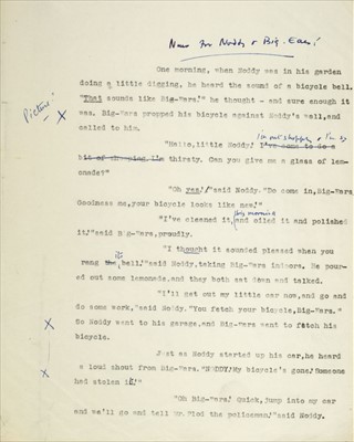 Lot 549 - Blyton (Enid, 1897-1968). Autograph letter, Signed, circa 1956