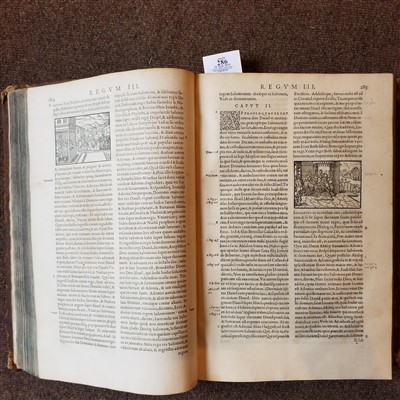 Lot 286 - Bible [Latin]. Biblia Sacra..., Lyon, 1566