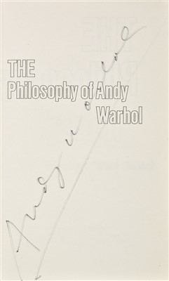 Lot 365 - Warhol (Andy, 1928-1987). The Philosophy of Andy Warhol, 1st UK edition, 1975