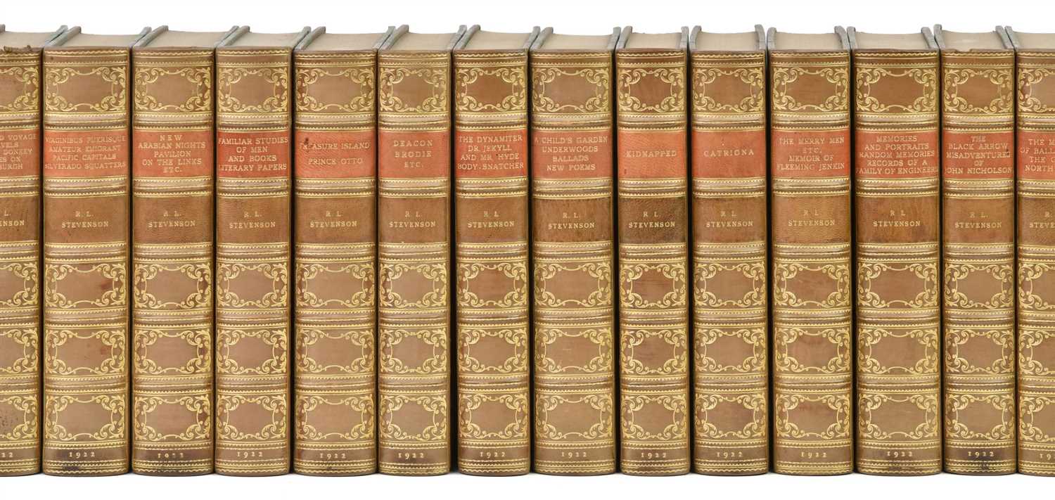 Lot 398 - Stevenson (Robert Louis). The Works of Robert Louis Stevenson, 1922-3