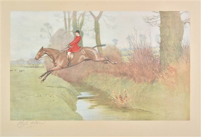 Lot 177 - Aldin (Cecil). The Pytchley Hunt, Frank Freeman at Crick, 1912
