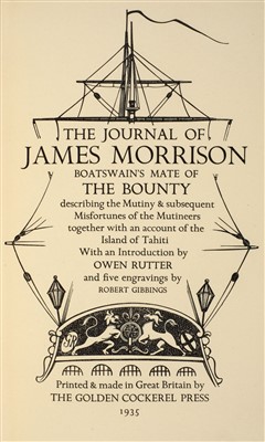 Lot 638 - The Golden Cockerel Press. The Journal of James Morrison Boatswain's Mate of The Bounty..., 1935