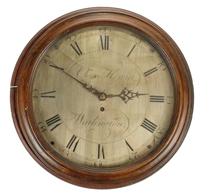 Lot 33 - Clock. An 18th century mahogany case wall clock