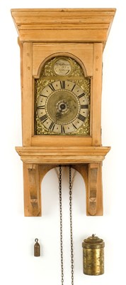Lot 32 - Clock. An 18th century hooded wall clock by William Risbridger of Dorking
