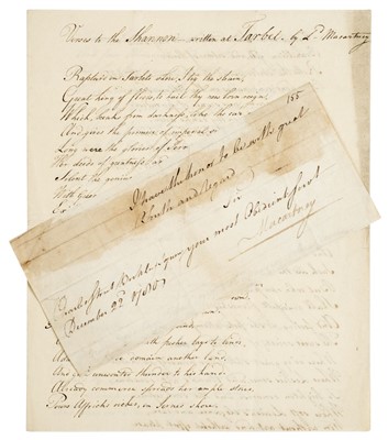Lot 273 - Macartney (George). Signed sentiment, ‘Macartney’ from the end of a letter, December 1780