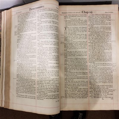Lot 316 - Bible [English]. The Holy Bible, 2 volumes, Oxford: John Baskett, 1717/1716