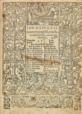 Lot 311 - Bible [English]. [The Bible in English], London: John Cawood, 1569]