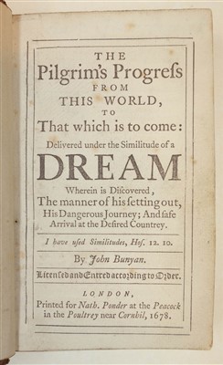 Lot 100 - Bunyan (John). The Pilgrim's Progress, facsimile edition, 1678 [but later]