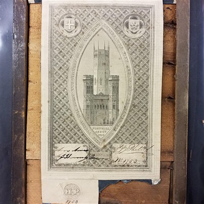 Lot 236 - Fonthill Abbey Sale. Entry ticket to the Fonthill Abbey sale of 1823