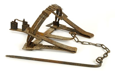 Lot 68 - Mantrap. A Victorian iron mantrap