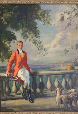 Lot 632 - Barnes (Archibald George, 1887-1972). Huntsman and Hounds on a Veranda, circa 1920s
