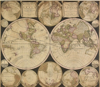 Lot 148 - World. Allard (Carel), Planisphaerium Terrestre sive Terrarum Orbis..., circa 1696