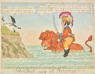 Lot 168 - Military caricatures. A collection of twenty-two caricatures, early 19th century