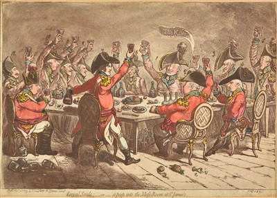 Lot 170 - Military caricatures. A mixed collection of fourteen caricatures, mostly early 19th century
