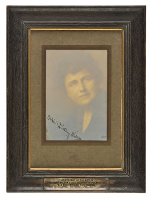 Lot 280 - Wilson (Edith Bolling, 1872-1961). Signed photographic portrait by Arnold Genthe, c. 1918