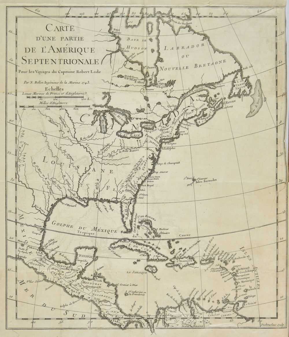 Lot 32 - Prevost d'Exiles (Antoine-Francois). Voyages du Captaine Lade, 2 volumes, 1st edition, Paris 1744