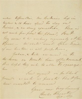 Lot 230 - Stewart (Colonel Charles, 1775-1812). An important autograph letter signed, 1812