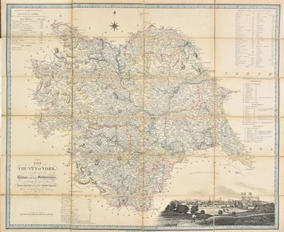 Lot 154 - Yorkshire. A collection of ten folding maps, 18th & 19th century