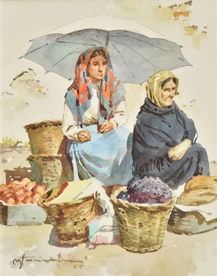 Lot 219 - Spain. Three watercolours of costume, 20th century
