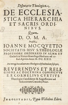 Lot 125 - German theological pamphlets, 1622-1703, ex libris Bibliotheca Lindesiana