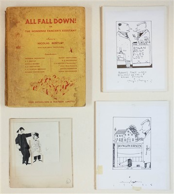 Lot 10 - Bentley (Nicolas Clerihew, 1907-1978). Original pen and ink cartoon with three layers, circa 1932