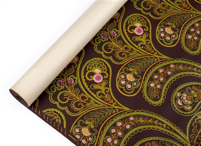 Lot 201 - Wallpaper. A set of ten hand-blocked rolls 'Myriam', Paris: Leleu Dehays, circa 1950s