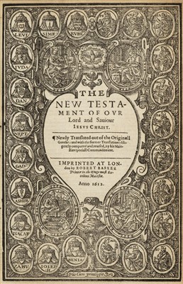 Lot 250 - Bible [English]. Holy Bible: Containing the Old Testament and the New, London: Robert Barker, 1636
