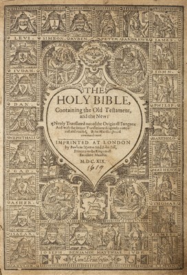 Lot 245 - Bible [English]. The Holy Bible..., London: Bonham Norton & John Bill, 1619