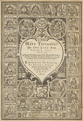 Lot 243 - Bible [English]. [The Holy Bible..., London: Robert Barker, 1612]