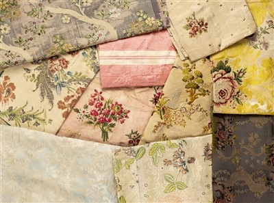 Lot 159 - Fabric. A quantity of large and small fragments of fabric, 17th-19th century