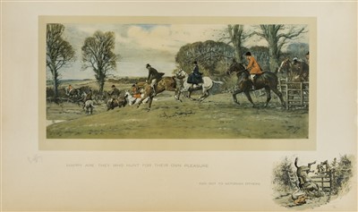 Lot 84 - Payne (Charles Johnson, 'Snaffles). Happy are they who hunt..., circa 1930