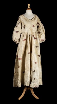 Lot 145 - Dress. A brocade gown of mid to late 18th century Spitalfields silk, circa 1835-1840