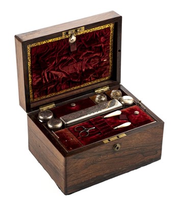 Lot 68 - Vanity Box. A Victorian rosewood vanity box by Stoken