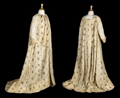 Lot 148 - Dress. A rare hand-painted robe, mid-late 18th century