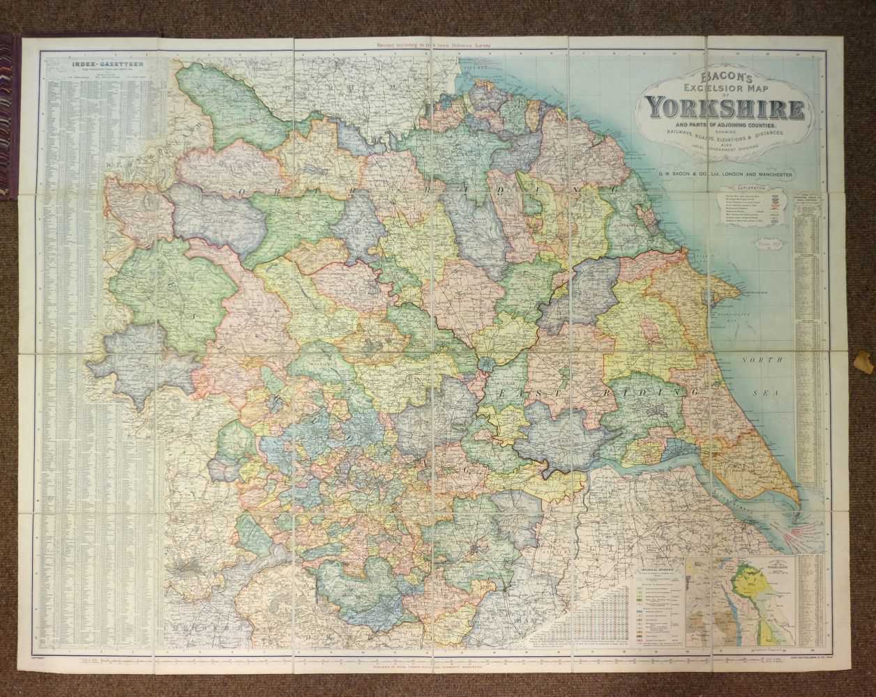 Lot 9 - Touring & Ordnance Survey. A mixed collection of approximately sixty five maps, mostly 20th century